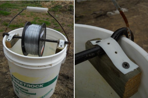DIY electric fence wire holder
