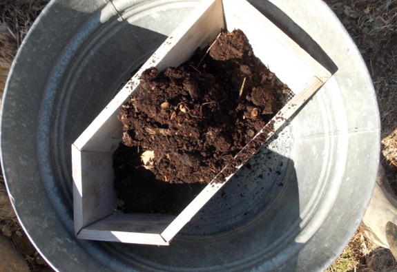 Sifting compost